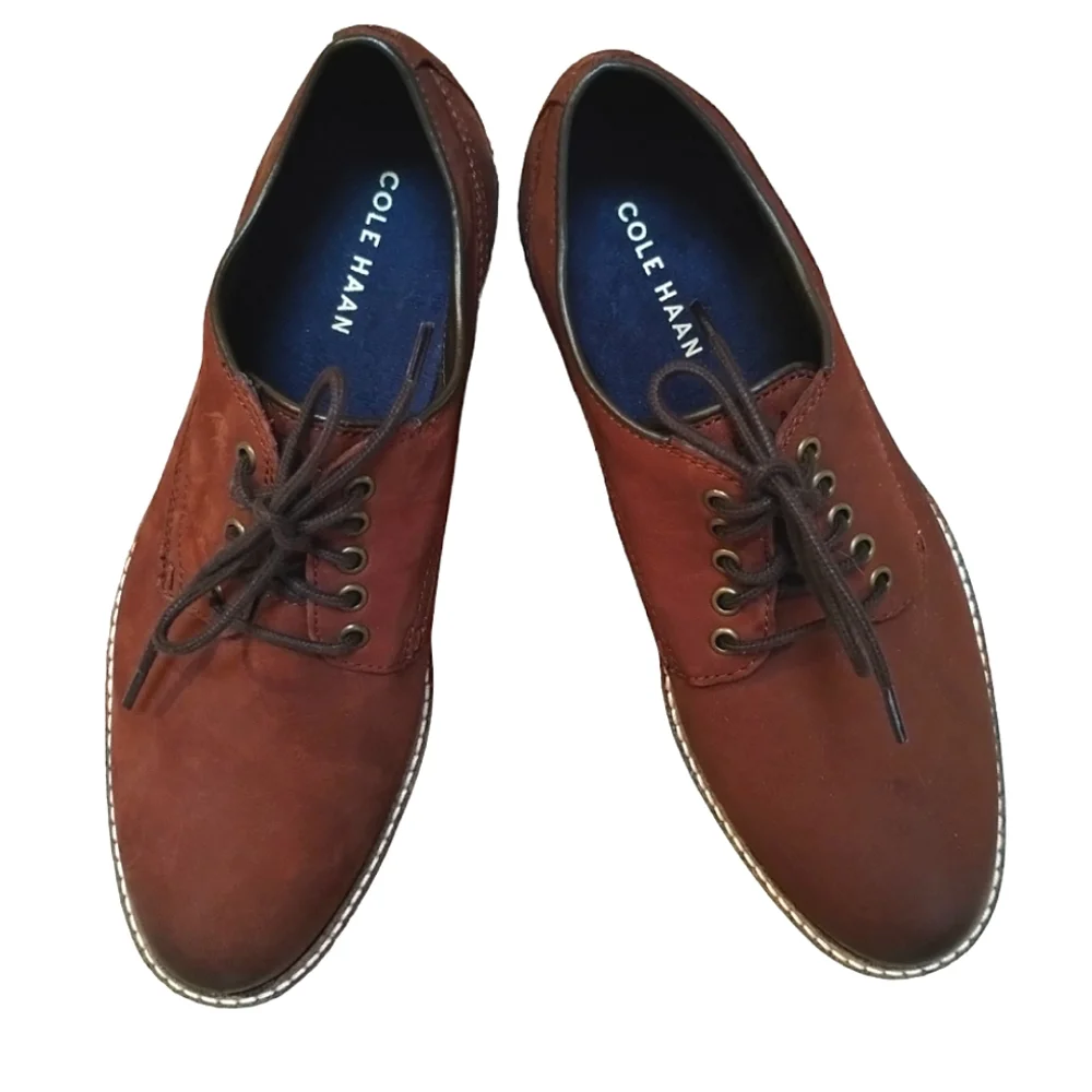 Men's Cole Haan Nathan Oxfords In Soft Grain Leather Size 8